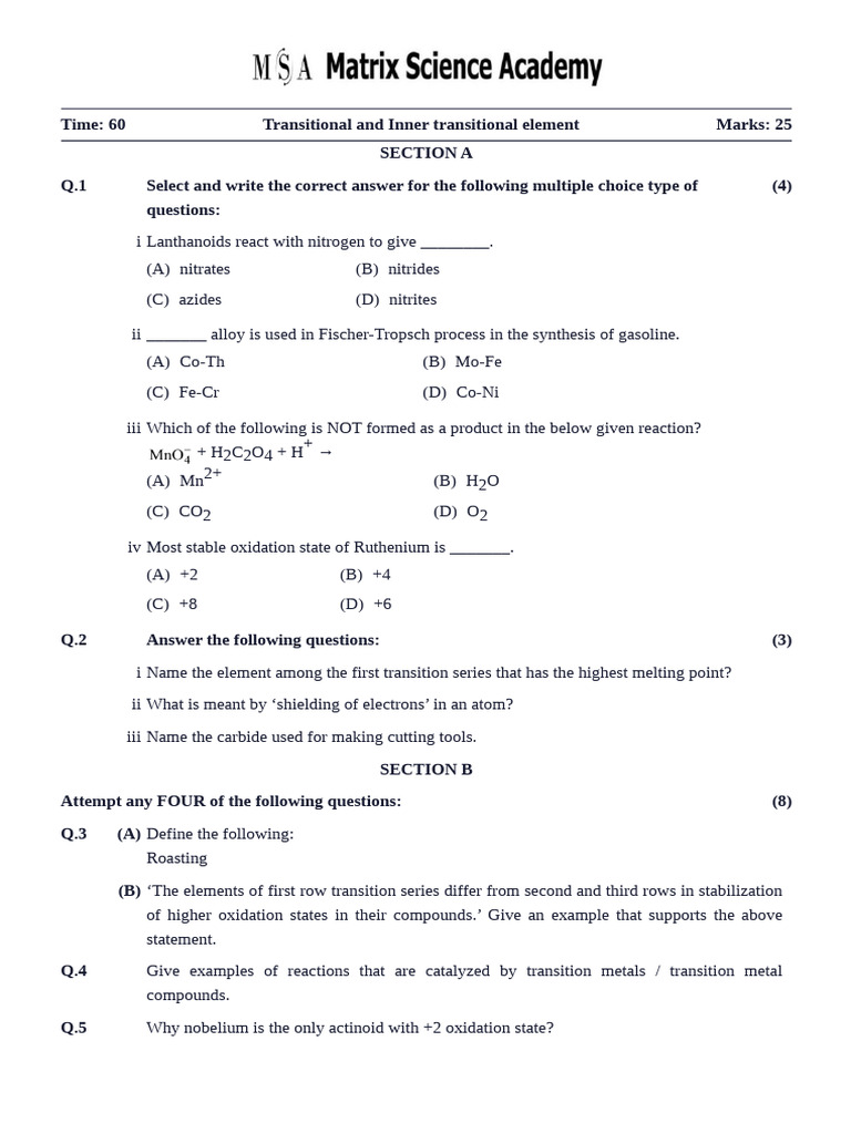 Matrix Science Academy (Nigdi) Transitional and Inner Transitional ...