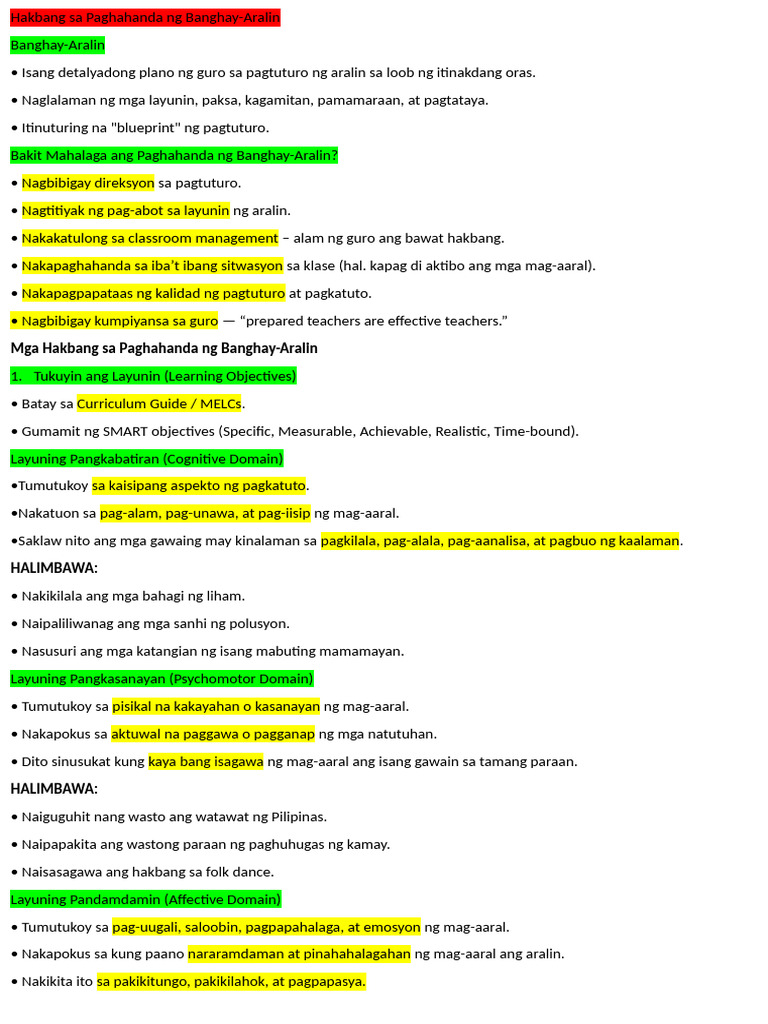 Filipino Reviewer | PDF