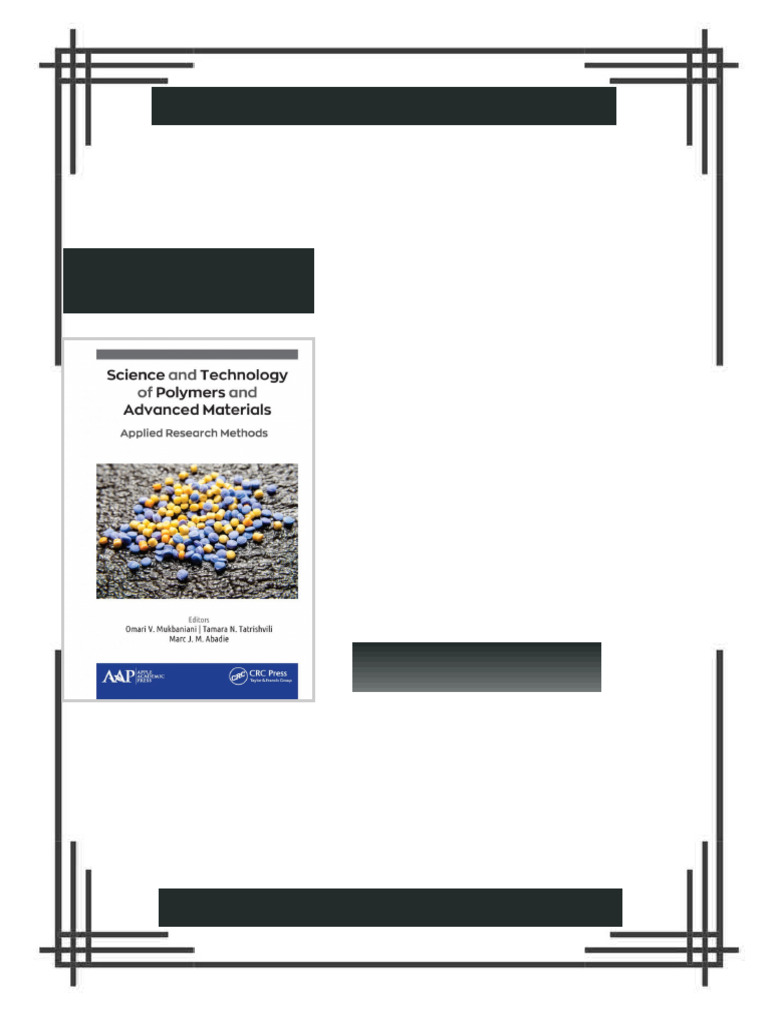 Science and Technology of Polymers and Advanced Materials Applied ...