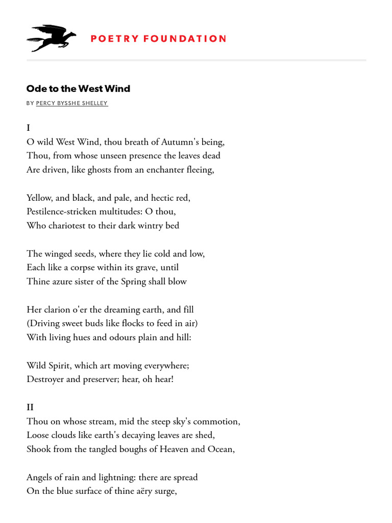 Ode to the West Wind _ the Poetry Foundation PDF