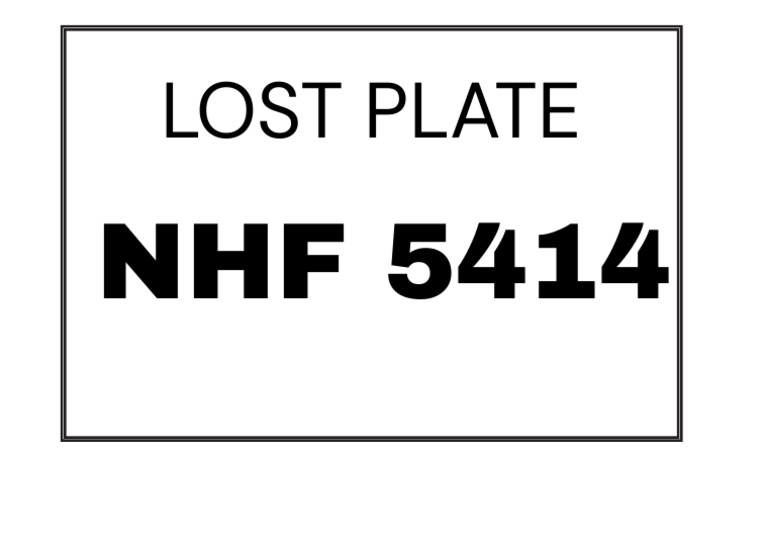 Lost Plate | PDF