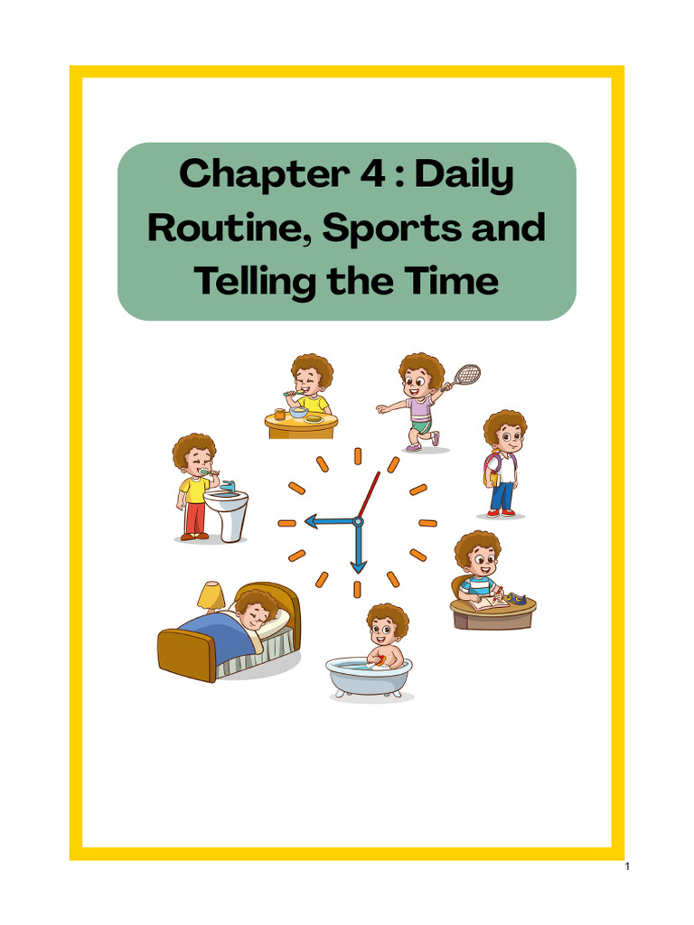 Daily Routines and Time-Telling Skills | PDF | Meal | Verb