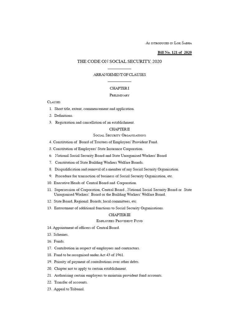 Code of Social Security 2020 | PDF | Employment | Social Security ...