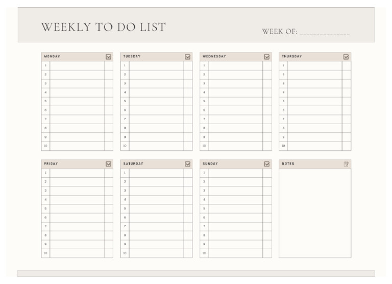 Weekly Planner Setting A4 | PDF