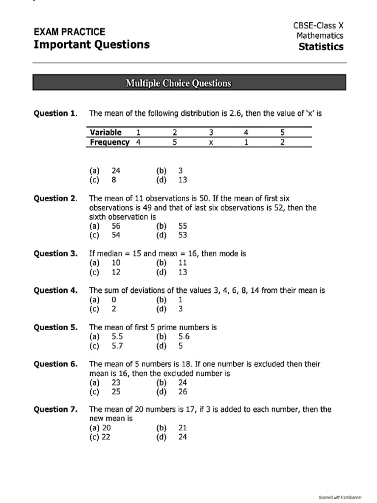 X Statistics 2 | PDF