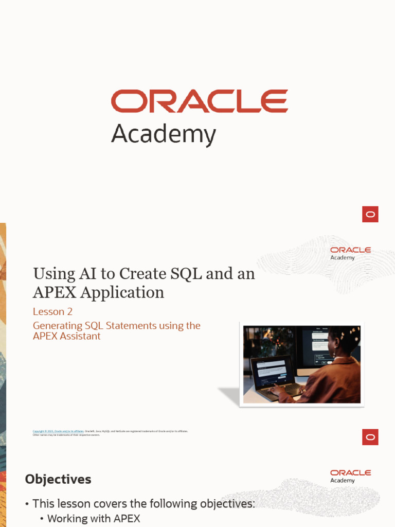 Generate SQL with APEX Assistant Guide | PDF | My Sql | Sql