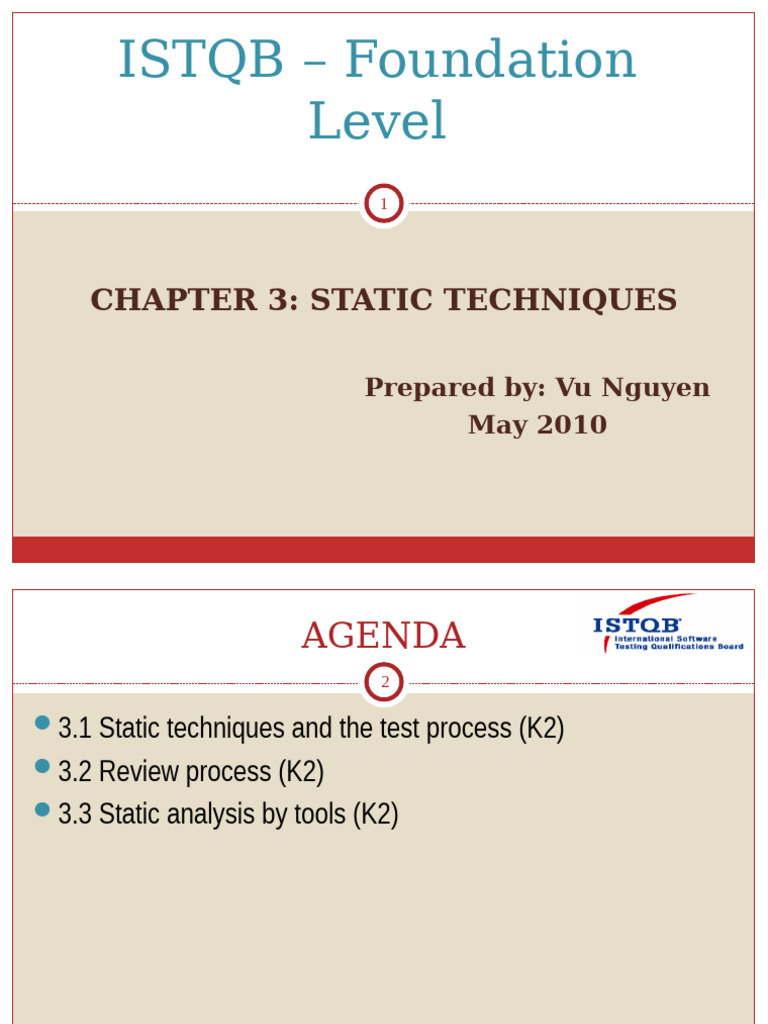 Static Testing Techniques Overview | PDF | Systems Engineering ...