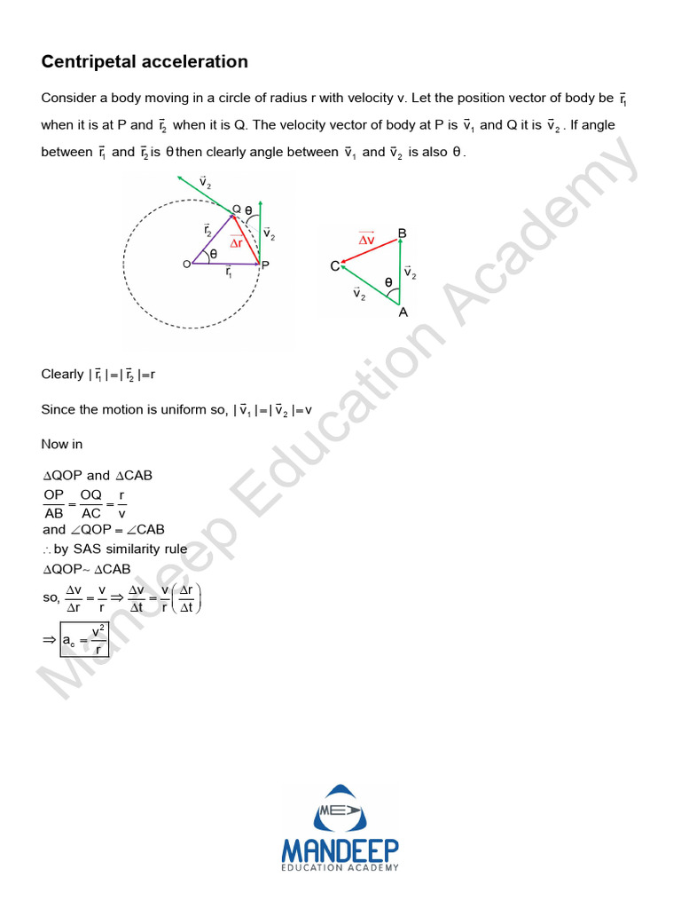 Understanding Centripetal Acceleration | PDF