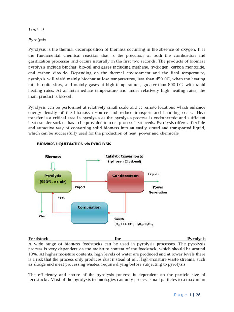 Biomass Pyrolysis: Process and Products | PDF | Pyrolysis | Scientific ...