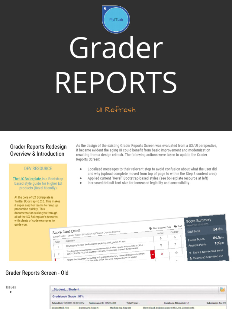 Grader REPORT UI Redesign | PDF | Bootstrap (Front End Framework ...