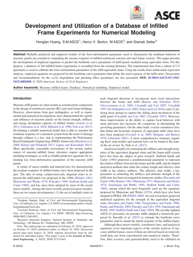 Huang Et Al 2020 Development and Utilization of a Database of Infilled ...