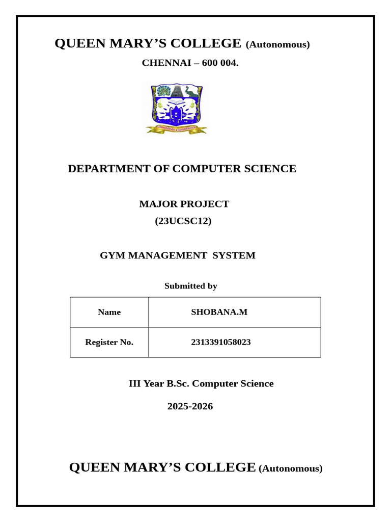 Gym Management System Project Overview | PDF | Usability | Unit Testing
