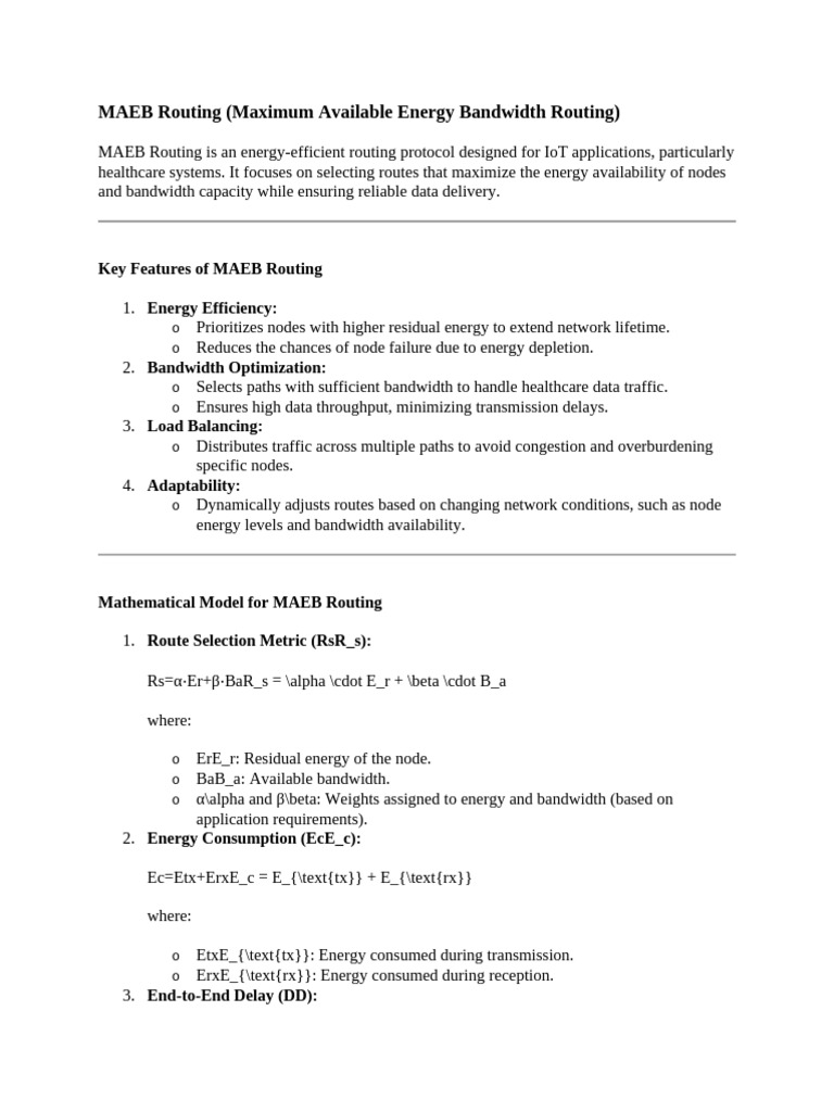 QoS-aware routing and energy-efficient protocols | PDF | Routing ...