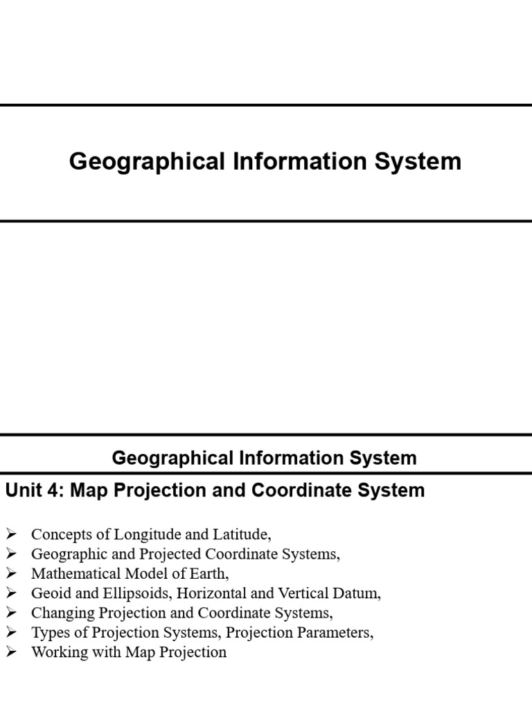 Map Projections and Coordinate Systems | PDF | Latitude | Geodesy
