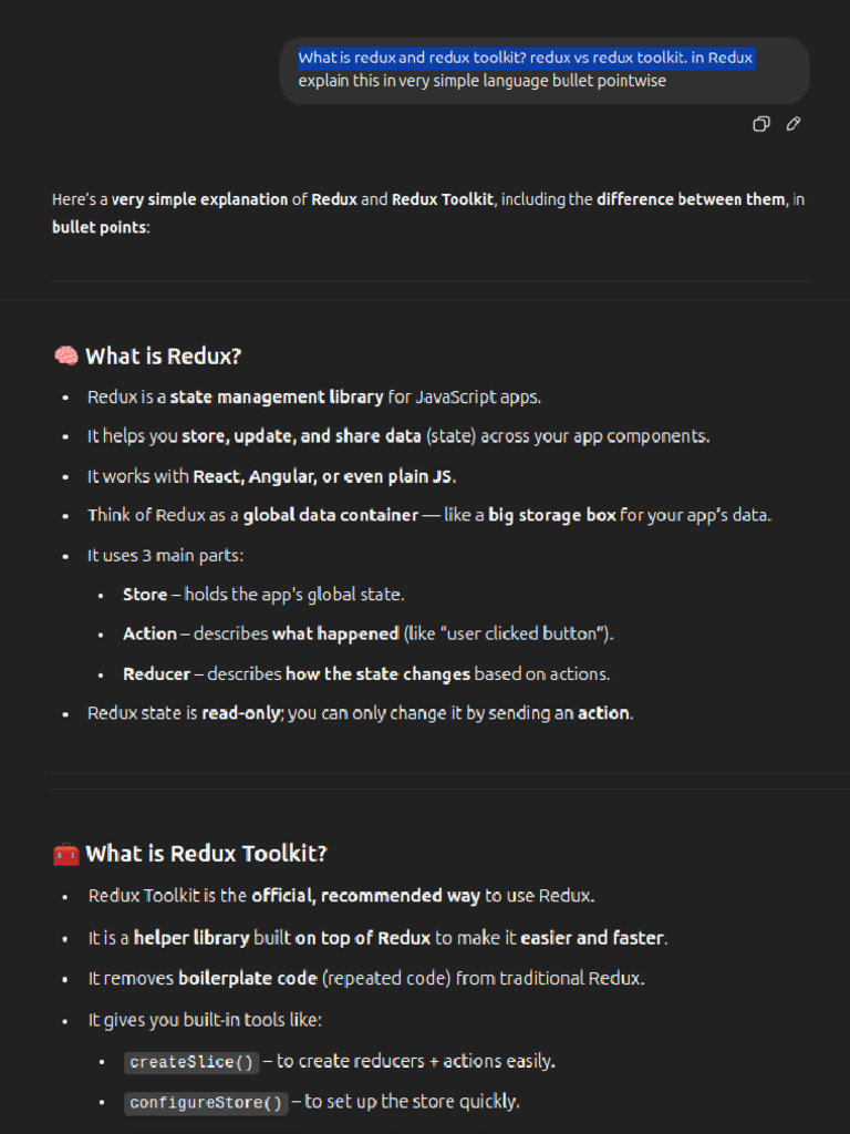 Redux & Redux Toolkit Interview Que | PDF