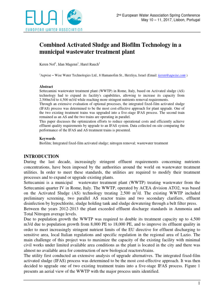 IFAS Upgrade for Wastewater Treatment Efficiency | PDF | Sewage ...