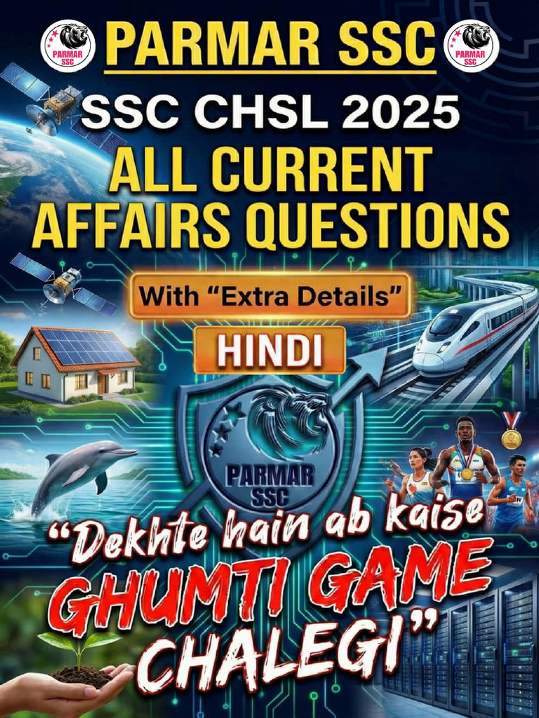 All Current Affairs Asked in Ssc Chsl Exam 2025 in Hindi Full ...