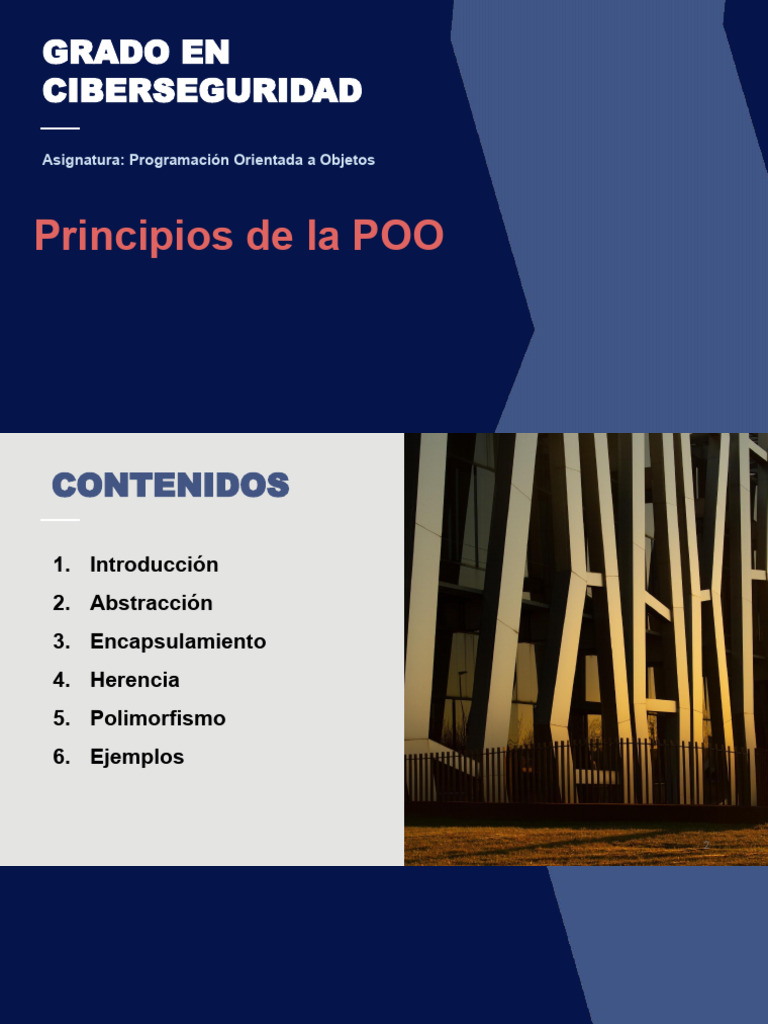 Principios Clave de la POO en Ciberseguridad | PDF | Programación ...