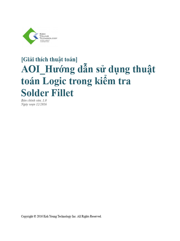 Algorithm Note - AOI - How To Use Logical Expression in Solder Fillet ...