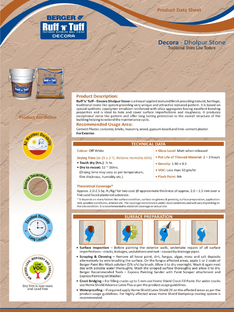 Ruff N Tuff-Decora Dholpur Stone | PDF