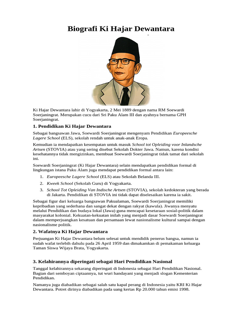 Biografi Ki Hajar Dewantara2 | PDF