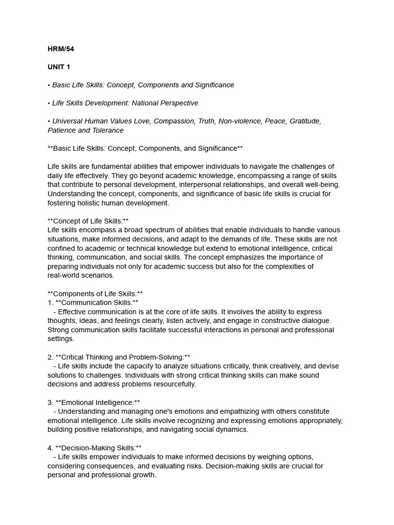 Life Skill Education | PDF | Mentorship | Critical Thinking