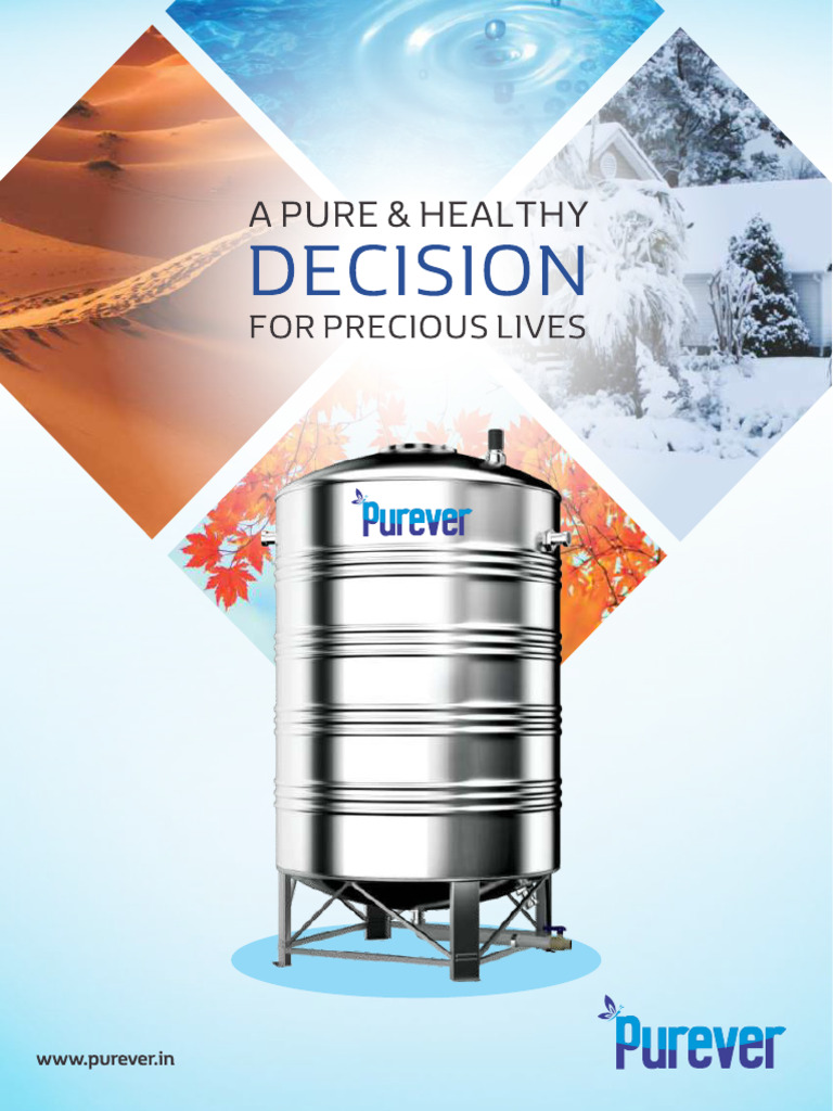 Purever Stainless Steel Water Tank Brochure | PDF