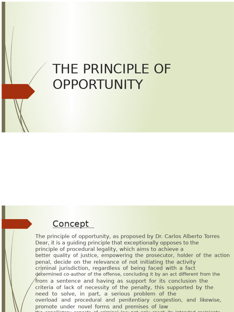 Understanding the Principle of Opportunity | PDF | Crimes | Crime ...
