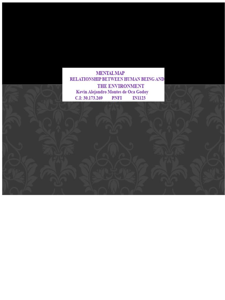Mind Map - The Human Being and The Environment | PDF | Natural ...