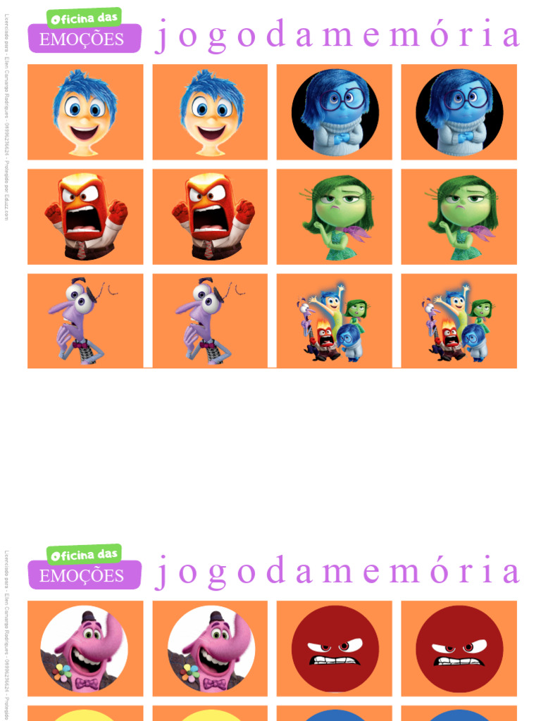Juego de La Memoria de Las Emociones | PDF