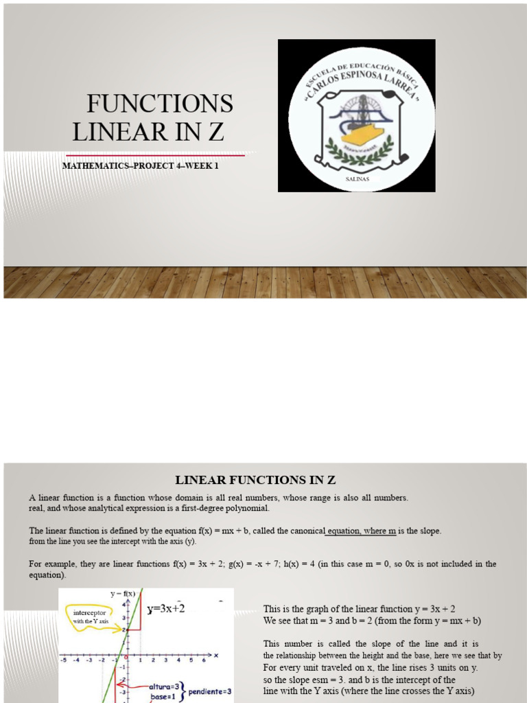 Understanding Linear Functions in Z | PDF | Function (Mathematics ...