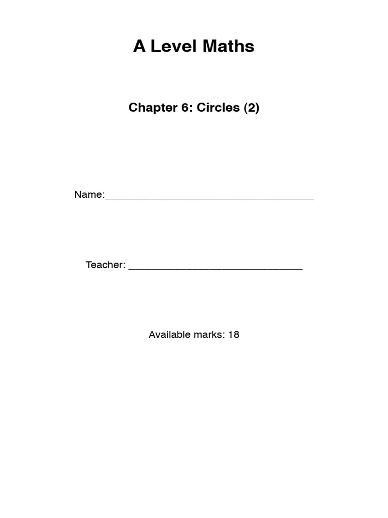 Circles TEST 2 | PDF