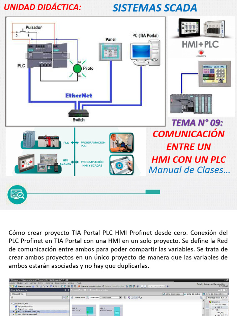 Proyecto TIA Portal: PLC y HMI PROFINET | PDF | Scada | Informática