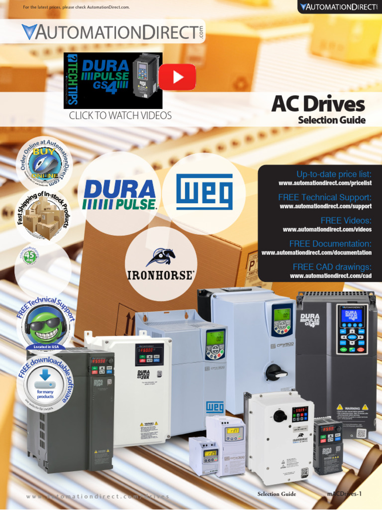 AC Drives Selection Guide & Resources | PDF | Electronics | Electricity