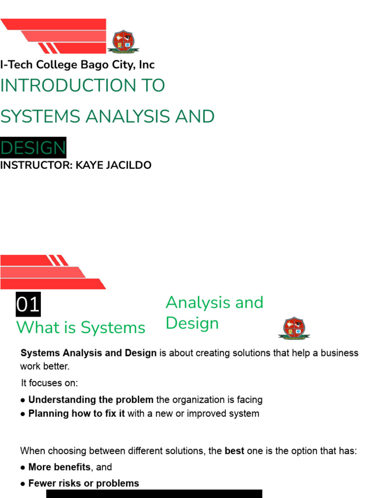 Lesson 1 - Introduction To Systems Analysis and Design | PDF | Software ...