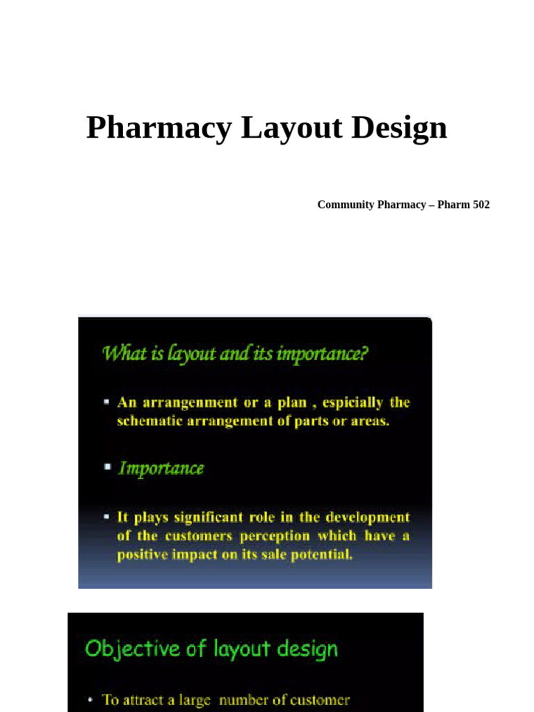 Pharmacy Layout Design | PDF