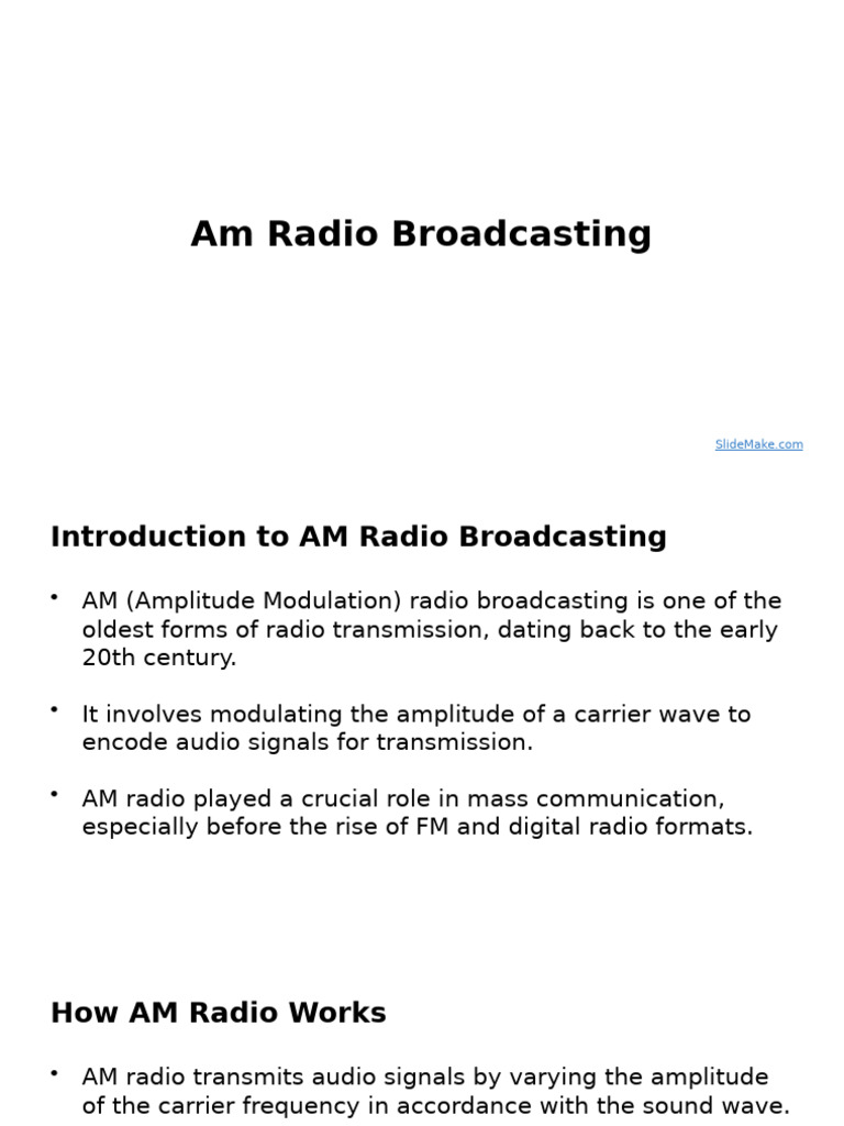 Am Radio Broadcasting (1) | PDF