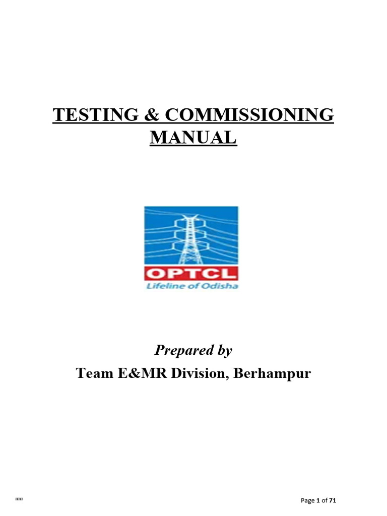 Testing & Commissioning Manual for EHV Equipment | PDF | Transformer ...