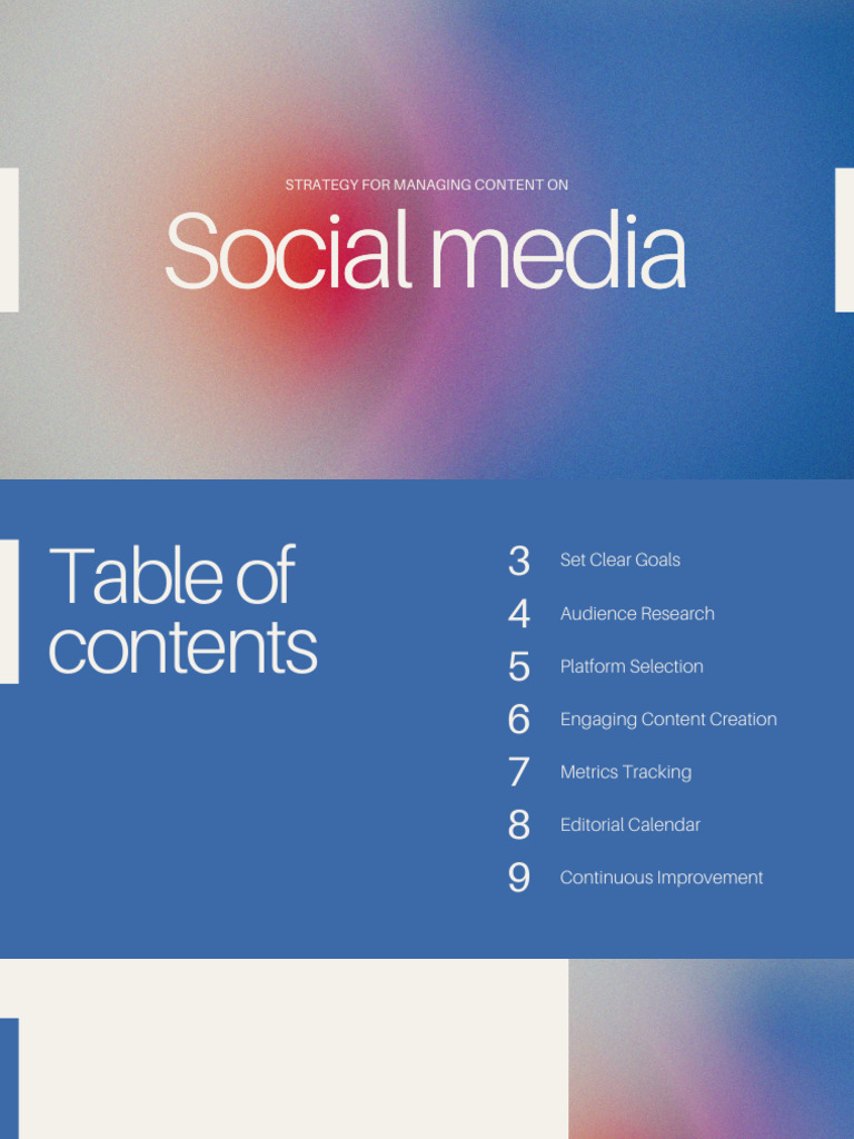 Social Media Content Management Guide | PDF | Performance Indicator ...