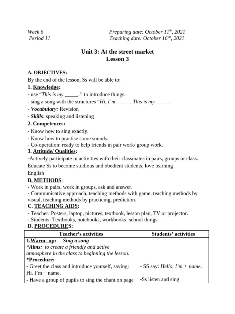 E1 WEEK 6 MH | PDF | Teaching Method | Procedural Knowledge