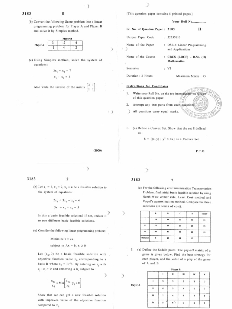 Linear Programming Problem Solutions | PDF | Mathematical Optimization ...