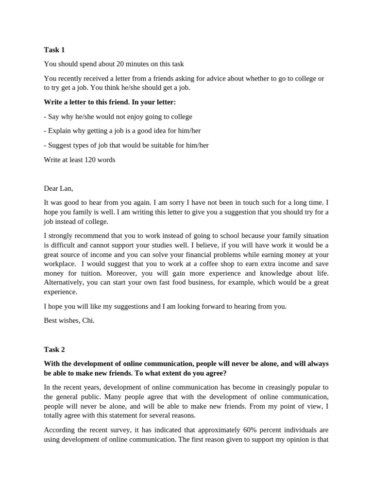 Test Writing 2 | PDF