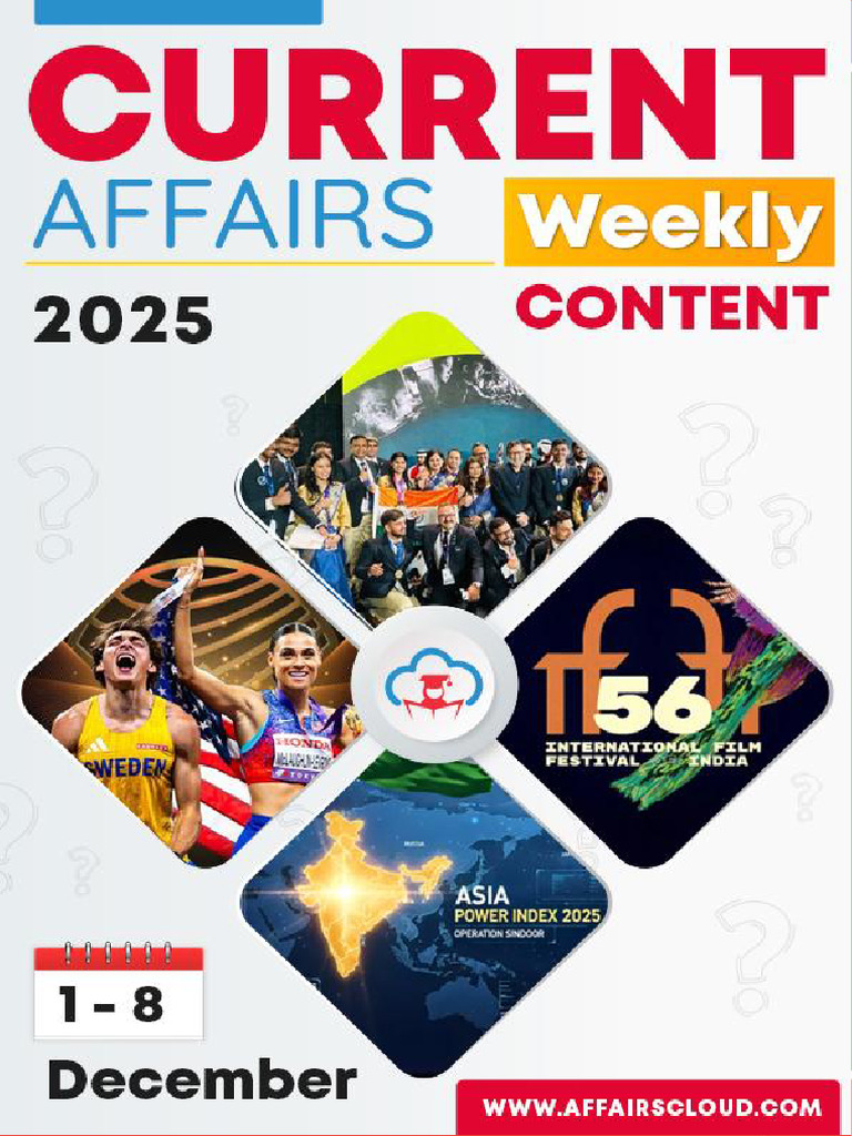 Current Affairs Weekly PDF - Dec 2025 | PDF | Reserve Bank Of India ...