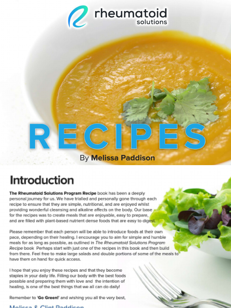 Paddison Program: RA-Friendly Recipes | PDF