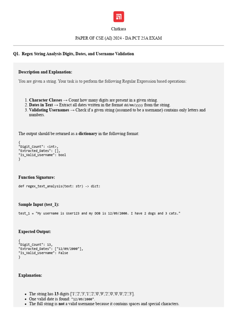 Regex Operations and Analysis Tasks | PDF | Regular Expression | Variance