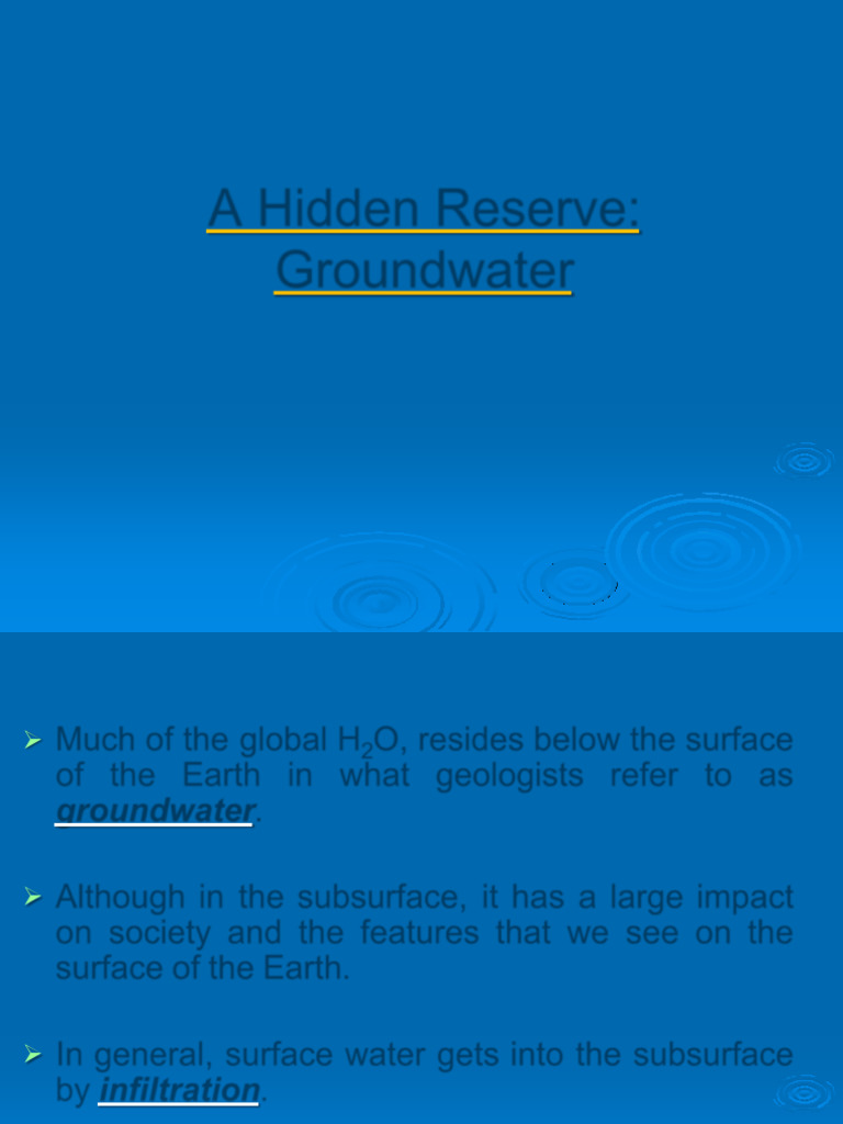 MG Class21 Groundwater | PDF | Aquifer | Porosity