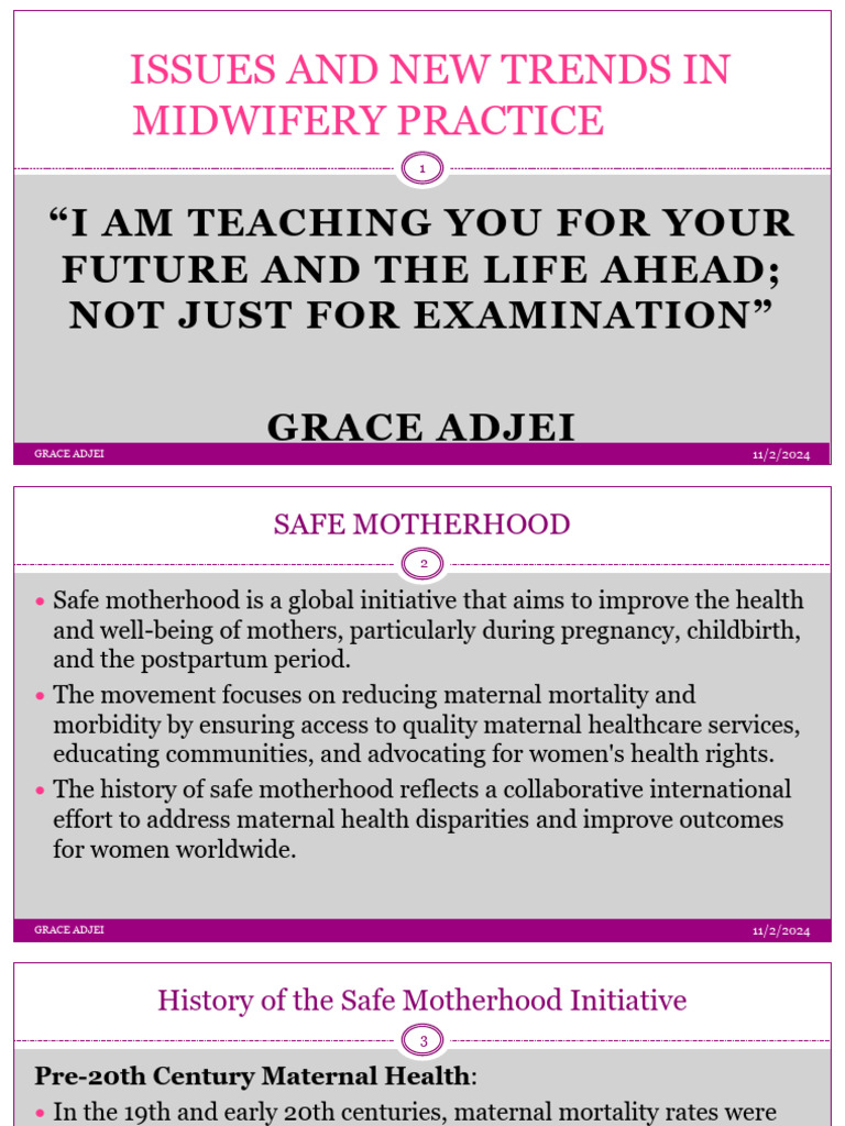 SAFE MOTHERHOOD_Midwifery _ Cultural Roles (1) | PDF | Maternal Death ...