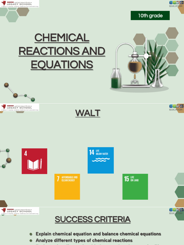 Understanding Chemical Reactions and Equations | PDF | Chemical ...