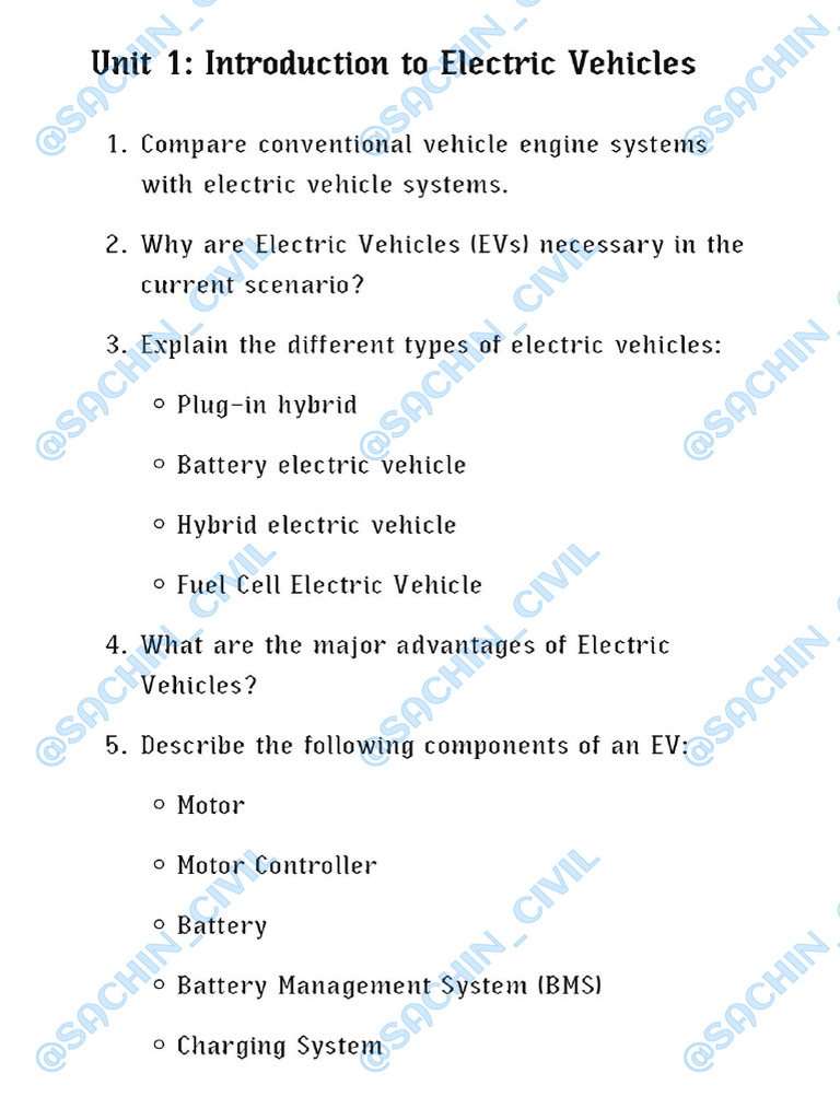 Comprehensive Guide to Electric Vehicles | PDF | Electric Vehicle ...