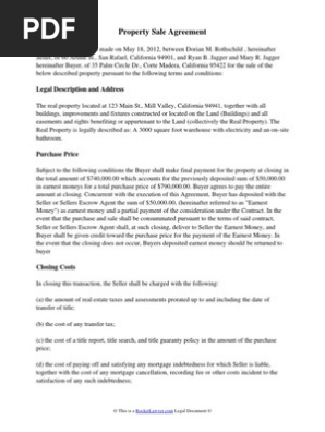 Real Estate Purchase Agreement